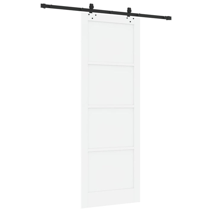 Ușă glisantă Alb și negru 83 x 232 cm Lemn masiv de pin - WALTI WALTI
