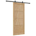 Ușă glisantă Natural și Negru 86 x 211 cm Lemn masiv de pin - WALTI WALTI