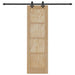 Ușă glisantă Natural și Negru 61 x 198,5 cm Lemn masiv de pin - WALTI WALTI