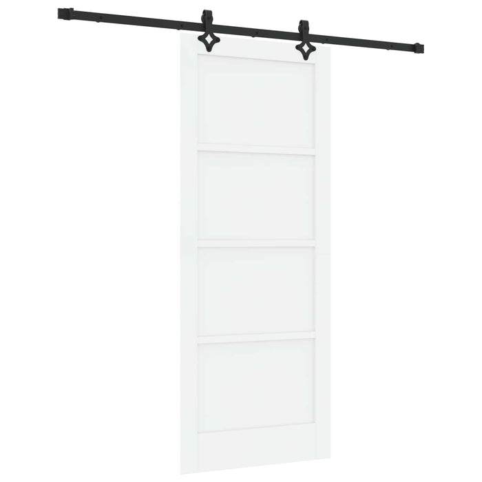 Ușă glisantă Alb și negru 83 x 202 cm Lemn masiv de pin - WALTI WALTI