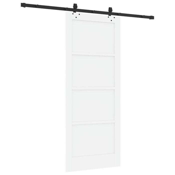 Ușă glisantă Alb și negru 83 x 202 cm Lemn masiv de pin - WALTI WALTI