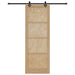 Ușă glisantă Natural și Negru 83 x 232 cm Lemn masiv de pin - WALTI WALTI