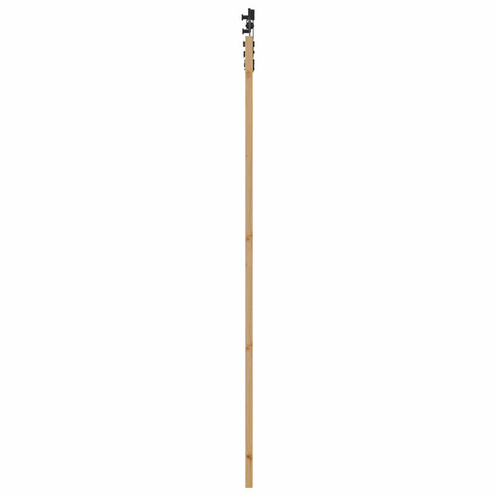 Ușă glisantă Natural și Negru 83 x 232 cm Lemn masiv de pin - WALTI WALTI