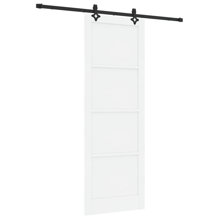 Ușă glisantă Alb și negru 83 x 232 cm Lemn masiv de pin - WALTI WALTI