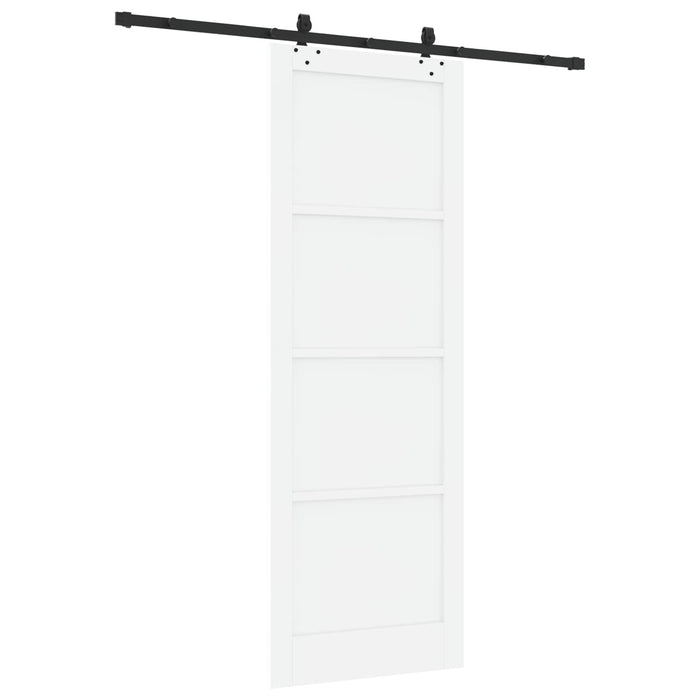 Ușă glisantă Alb și negru 83 x 232 cm Lemn masiv de pin - WALTI WALTI