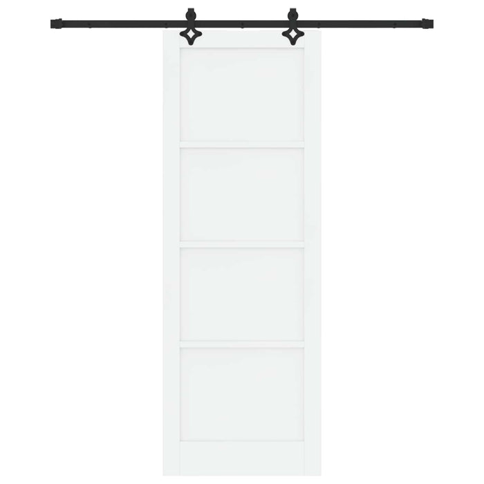 Ușă glisantă Alb și negru 83 x 232 cm Lemn masiv de pin - WALTI WALTI