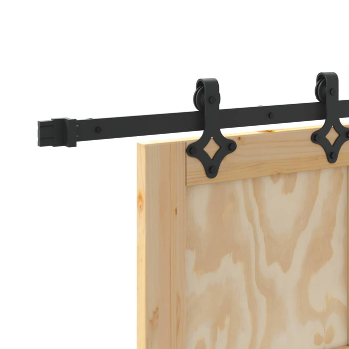 Ușă glisantă Natural și Negru 86 x 198,5 cm Lemn masiv de pin - WALTI WALTI