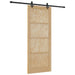 Ușă glisantă Natural și Negru 86 x 211 cm Lemn masiv de pin - WALTI WALTI