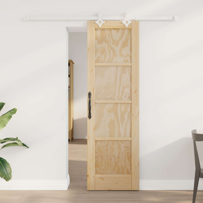 Ușă glisantă Natural și Alb 61 x 198,5 cm Lemn masiv de pin - WALTI WALTI