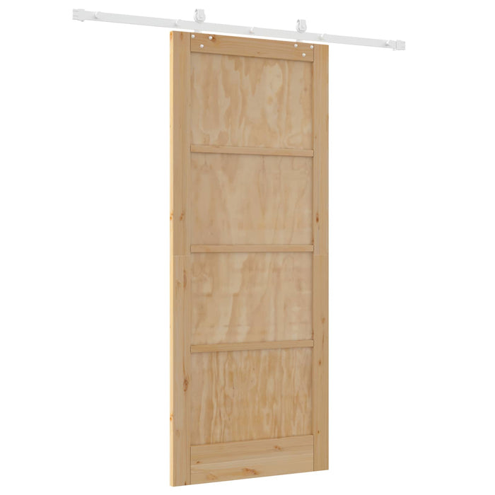 Ușă glisantă Natural și Alb 86 x 211 cm Lemn masiv de pin - WALTI WALTI