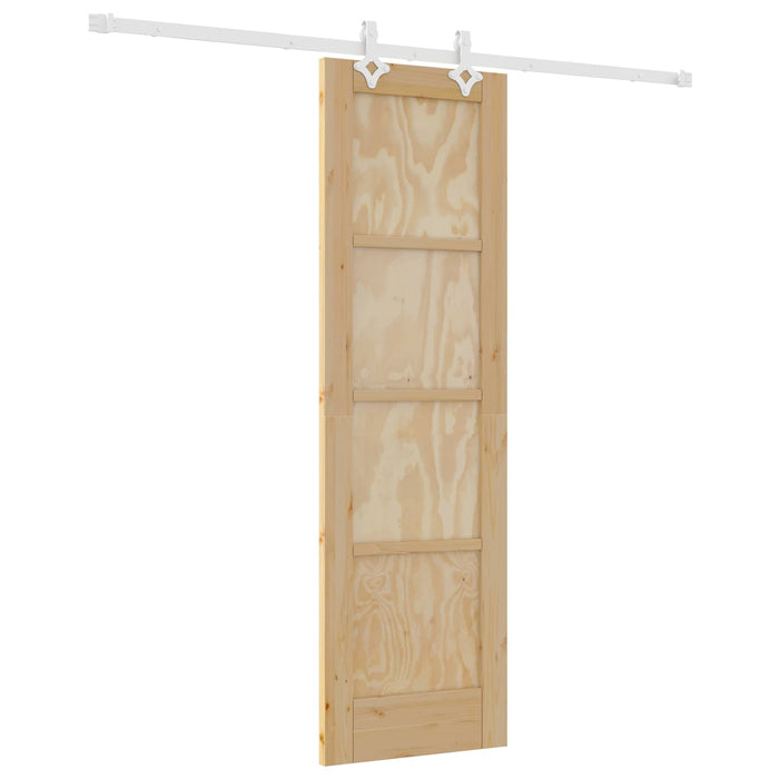 Ușă glisantă Natural și Alb 61 x 198,5 cm Lemn masiv de pin - WALTI WALTI