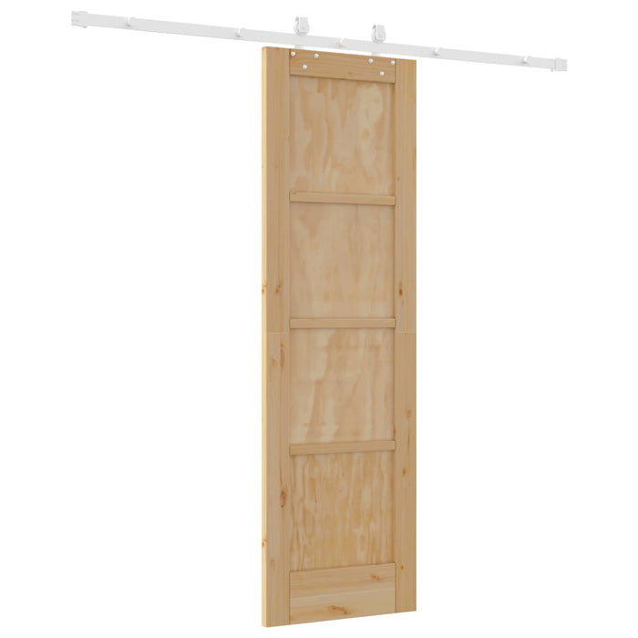Ușă glisantă Natural și Alb 61 x 198,5 cm Lemn masiv de pin - WALTI WALTI