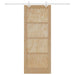 Ușă glisantă Natural și Alb 83 x 211 cm Lemn masiv de pin - WALTI WALTI