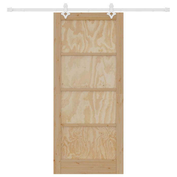 Ușă glisantă Natural și Alb 86 x 198,5 cm Lemn masiv de pin - WALTI WALTI