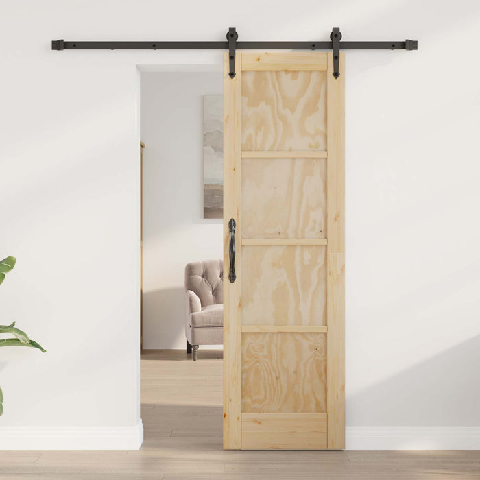 Ușă glisantă ORKDAL Natural și Negru 61 x 198,5 cm - WALTI WALTI