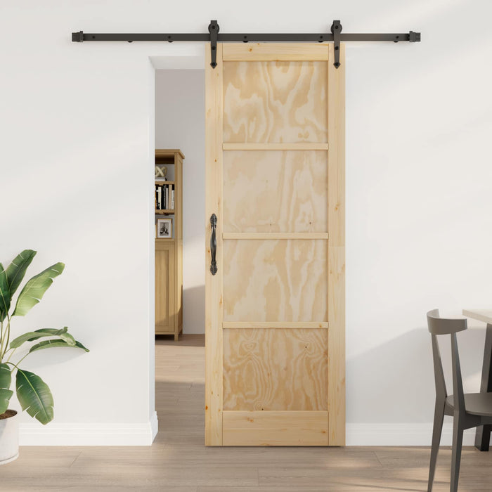 Ușă glisantă ORKDAL Natural și Negru 73,5 x 211 cm - WALTI WALTI