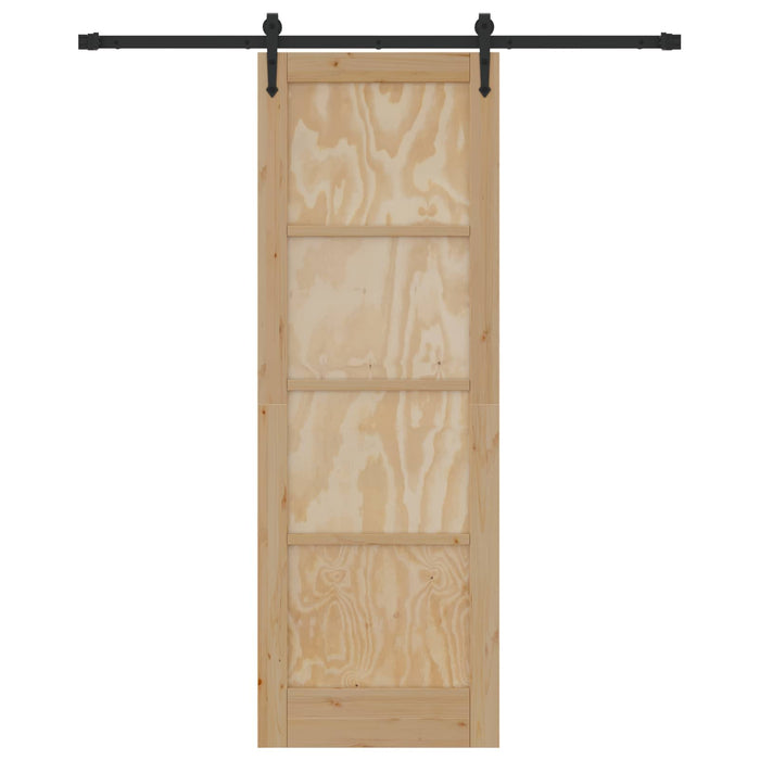 Ușă glisantă ORKDAL Natural și Negru 73,5 x 211 cm - WALTI WALTI