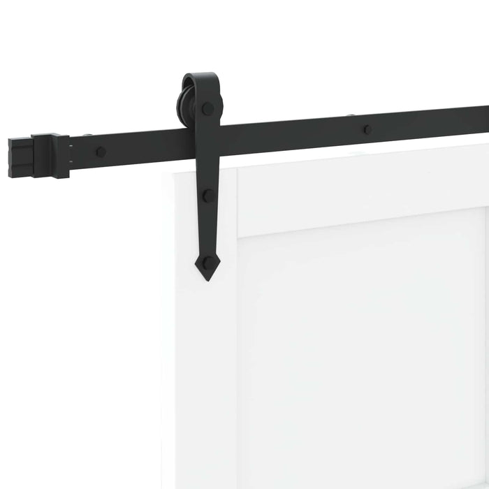 Ușă glisantă ORKDAL Alb și negru 83 x 202 cm Lemn masiv de pin - WALTI WALTI