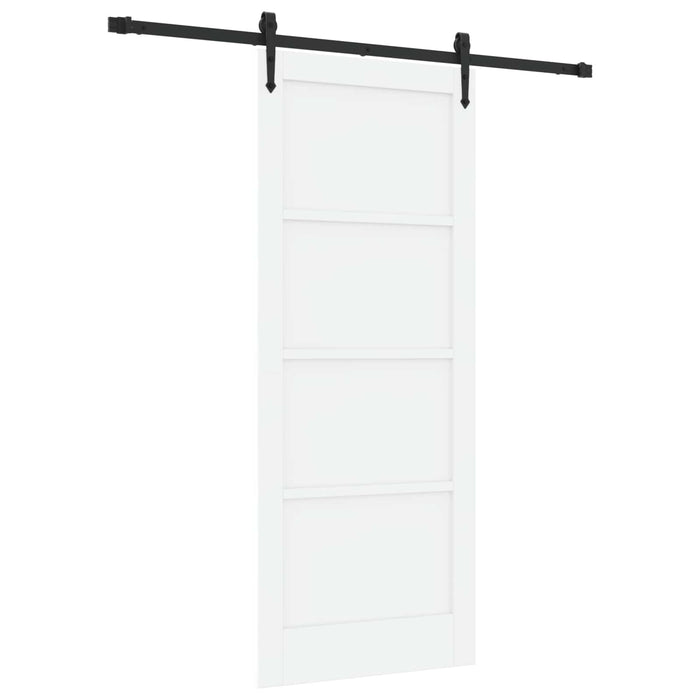 Ușă glisantă ORKDAL Alb și negru 83 x 202 cm Lemn masiv de pin - WALTI WALTI