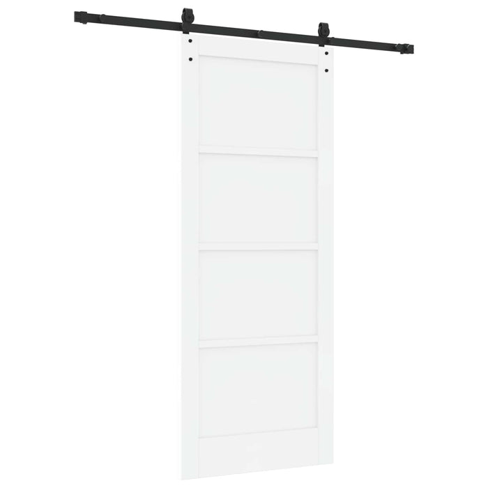 Ușă glisantă ORKDAL Alb și negru 83 x 202 cm Lemn masiv de pin - WALTI WALTI