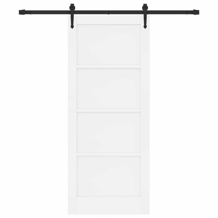 Ușă glisantă ORKDAL Alb și negru 83 x 202 cm Lemn masiv de pin - WALTI WALTI