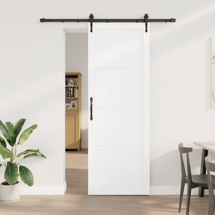 Ușă glisantă ORKDAL Alb și negru 83 x 232 cm Lemn masiv de pin - WALTI WALTI