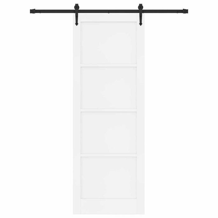 Ușă glisantă ORKDAL Alb și negru 83 x 232 cm Lemn masiv de pin - WALTI WALTI