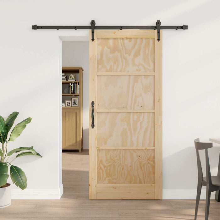 Ușă glisantă ORKDAL Natural și Negru 86 x 198,5 cm - WALTI WALTI