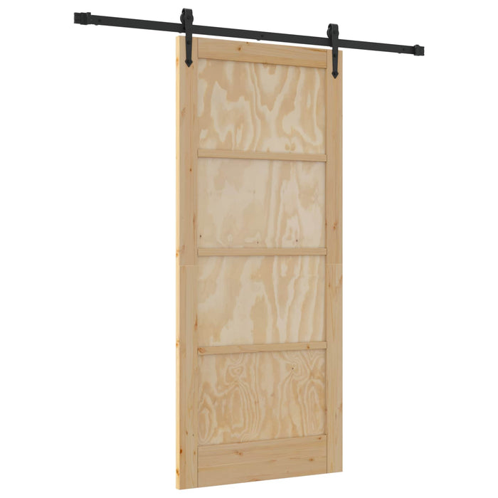 Ușă glisantă ORKDAL Natural și Negru 86 x 198,5 cm - WALTI WALTI