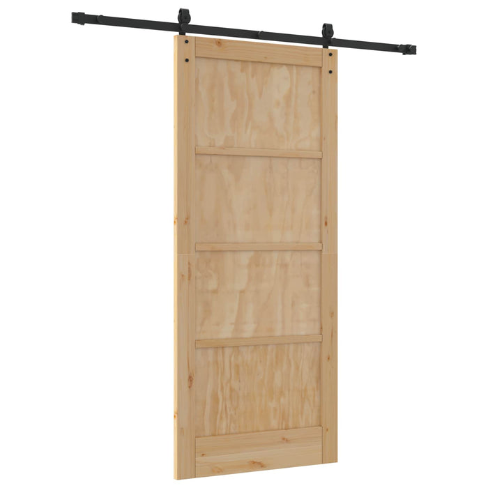Ușă glisantă ORKDAL Natural și Negru 86 x 198,5 cm - WALTI WALTI
