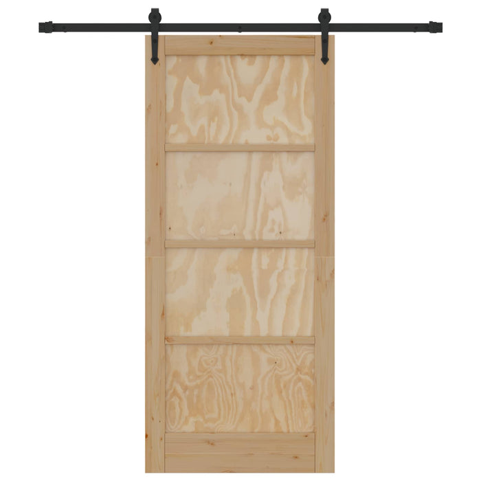 Ușă glisantă ORKDAL Natural și Negru 86 x 198,5 cm - WALTI WALTI