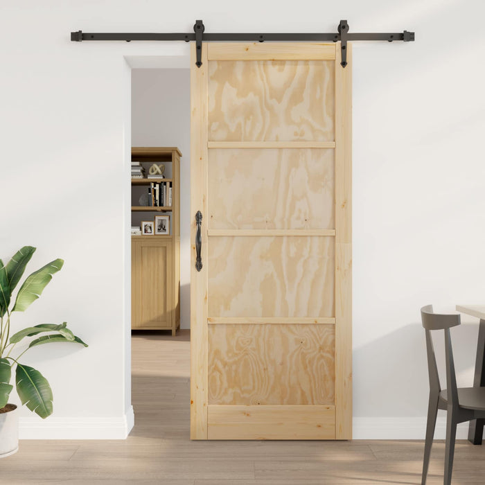 Ușă glisantă ORKDAL Natural și Negru 86 x 211 cm - WALTI WALTI