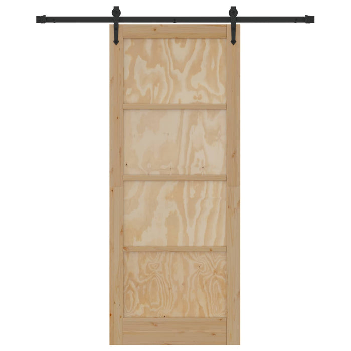 Ușă glisantă ORKDAL Natural și Negru 86 x 211 cm - WALTI WALTI