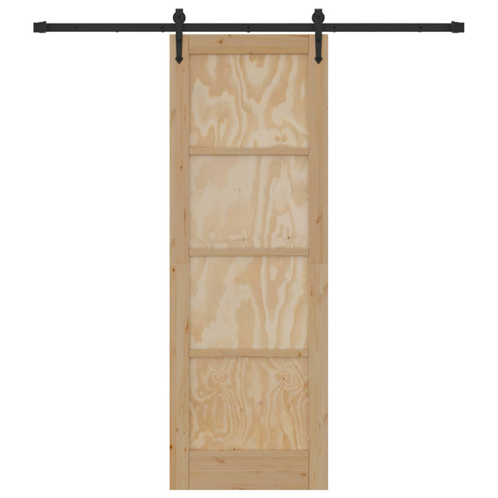 Ușă glisantă ORKDAL Natural și Negru 73,5 x 211 cm - WALTI WALTI