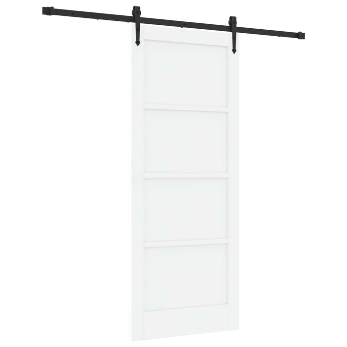 Ușă glisantă ORKDAL Alb și negru 83 x 202 cm Lemn masiv de pin - WALTI WALTI