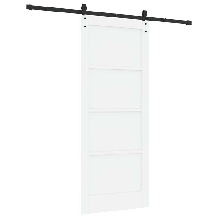 Ușă glisantă ORKDAL Alb și negru 83 x 202 cm Lemn masiv de pin - WALTI WALTI