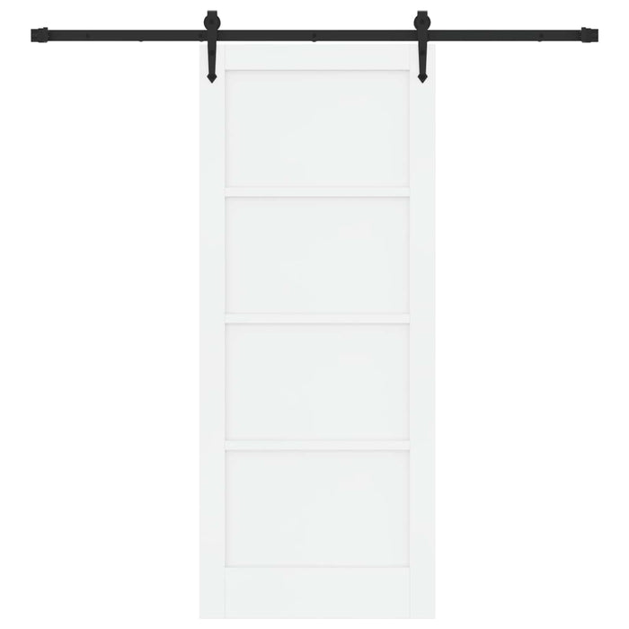 Ușă glisantă ORKDAL Alb și negru 83 x 202 cm Lemn masiv de pin - WALTI WALTI