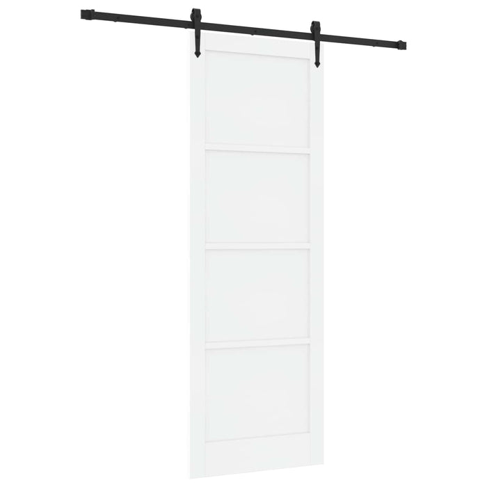 Ușă glisantă ORKDAL Alb și negru 83 x 232 cm Lemn masiv de pin - WALTI WALTI