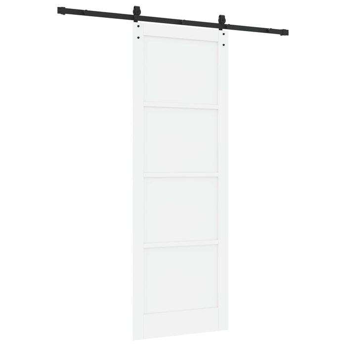Ușă glisantă ORKDAL Alb și negru 83 x 232 cm Lemn masiv de pin - WALTI WALTI