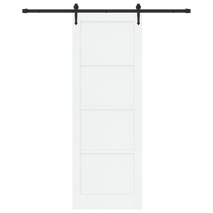 Ușă glisantă ORKDAL Alb și negru 83 x 232 cm Lemn masiv de pin - WALTI WALTI