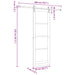 Ușă glisantă ORKDAL Alb și negru 83 x 232 cm Lemn masiv de pin - WALTI WALTI