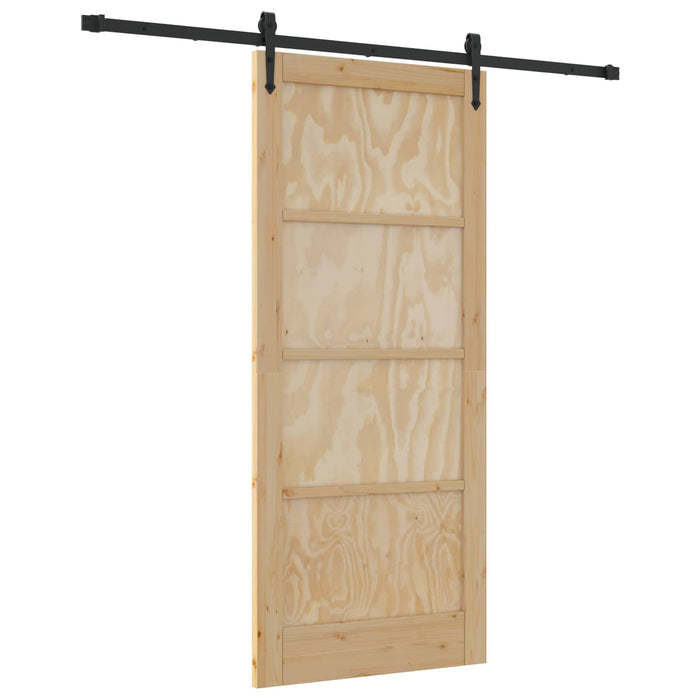 Ușă glisantă ORKDAL Natural și Negru 86 x 198,5 cm - WALTI WALTI