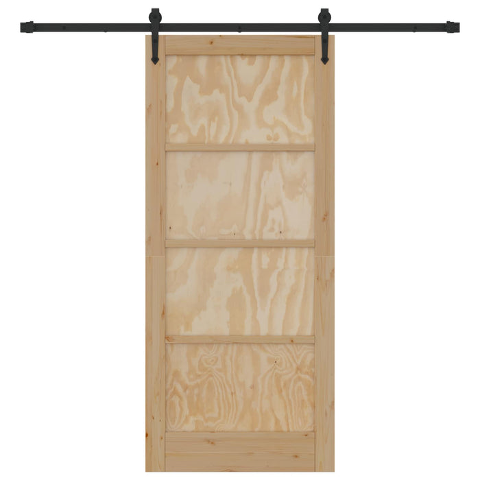 Ușă glisantă ORKDAL Natural și Negru 86 x 198,5 cm - WALTI WALTI