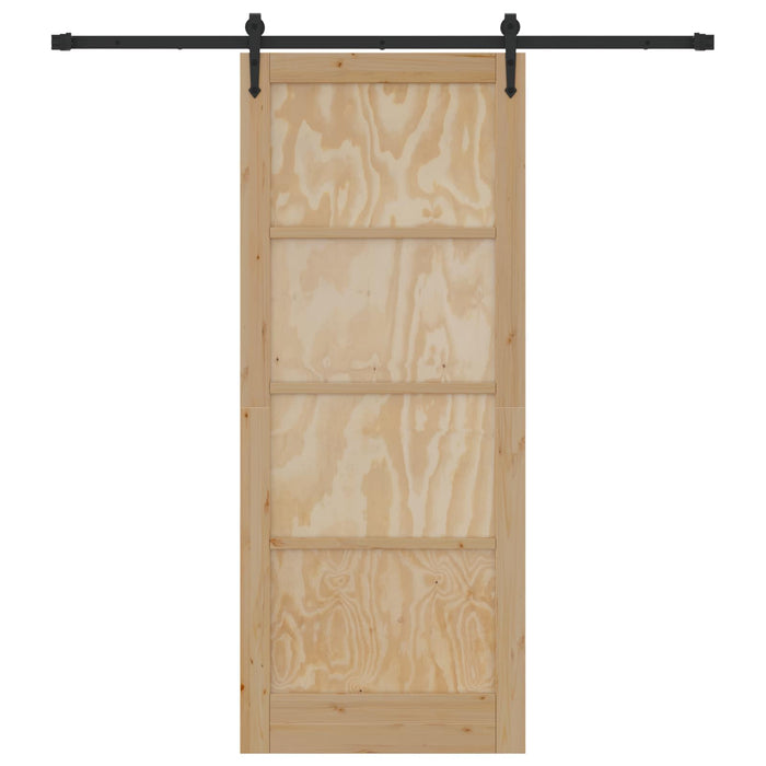 Ușă glisantă ORKDAL Natural și Negru 86 x 211 cm - WALTI WALTI