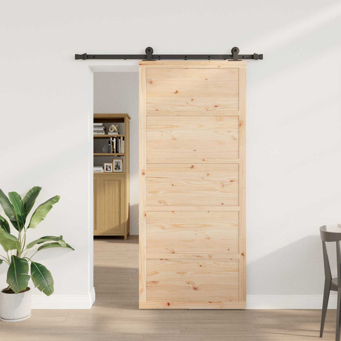 Ușă glisantă natural 80 x 208 cm Lemn masiv de pin - WALTI WALTI