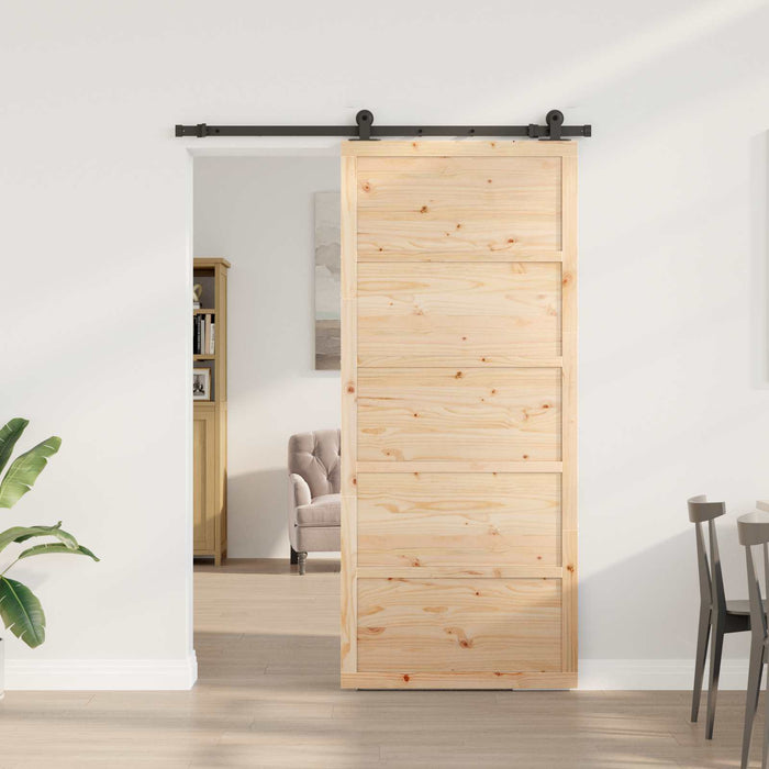 Ușă glisantă natural 80 x 208 cm Lemn masiv de pin - WALTI WALTI