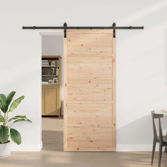 Ușă glisantă natural 90 x 208 cm Lemn masiv de pin WALTI