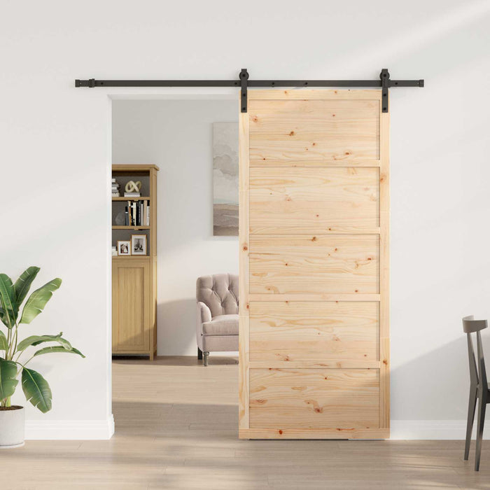 Ușă glisantă natural 90 x 208 cm Lemn masiv de pin WALTI
