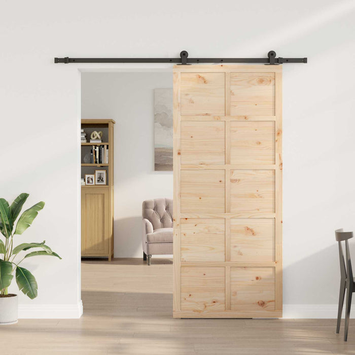 Ușă glisantă natural 90 x 208 cm Lemn masiv de pin WALTI