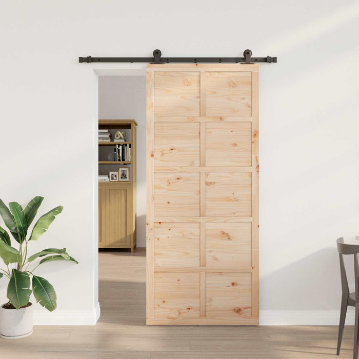 Ușă glisantă natural 80 x 208 cm Lemn masiv de pin - WALTI WALTI